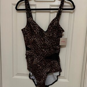 Ruby Ribbon Leopard Print Swimsuit